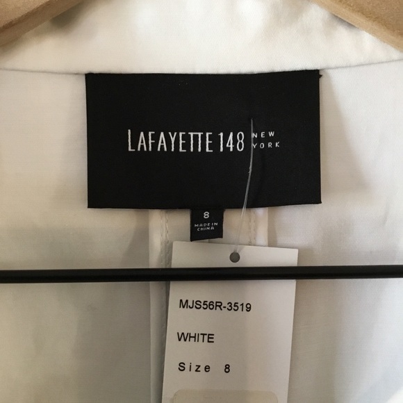Lafayette 148 New York white Tamika Jacket - Picture 2 of 8